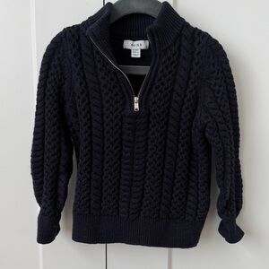 Reiss Navy Knit Sweater with Zip